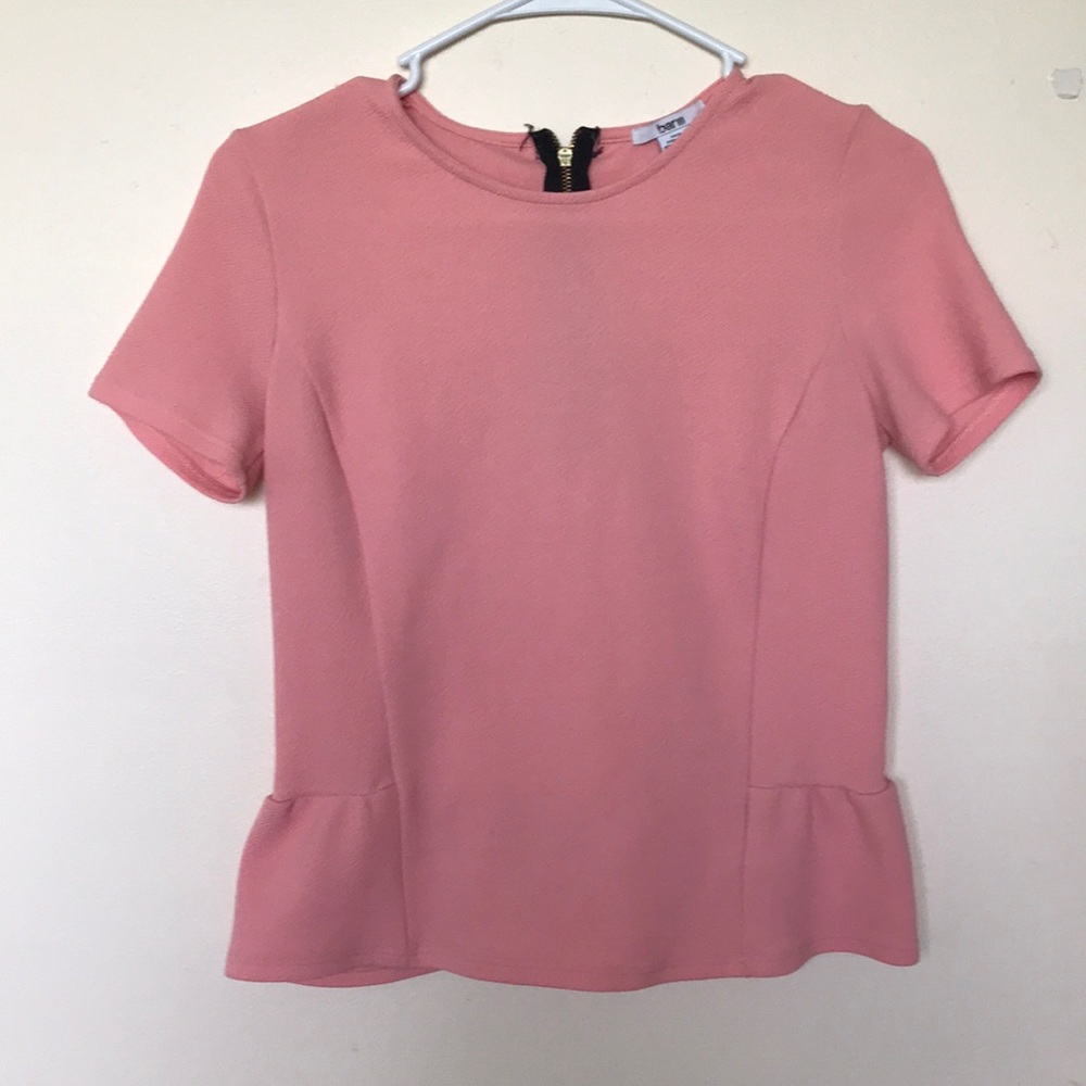 bar III - pink peplum top